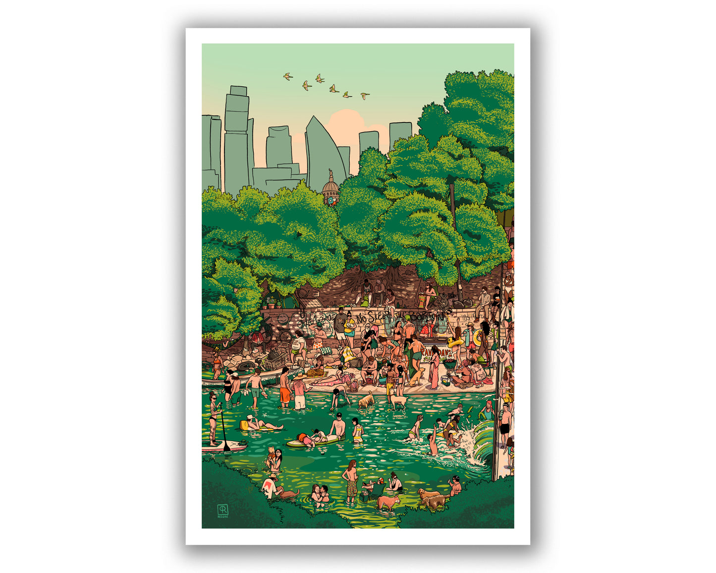 Barton Springs Tryptich