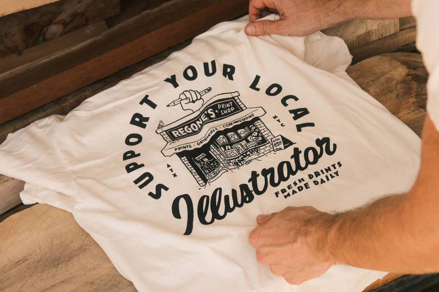 Support Your Local Illustrator Pocket T
