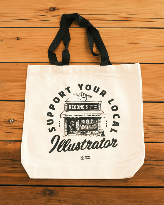 Support Your Local Illustrator Tote Bag